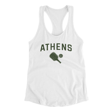 Athens Pickleball Women's Racerback Tank-White-Allegiant Goods Co. Vintage Sports Apparel