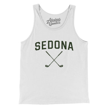 Sedona Golf Men/Unisex Tank Top-White-Allegiant Goods Co. Vintage Sports Apparel