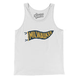 Milwaukee Pennant Men/Unisex Tank Top-Allegiant Goods Co. Vintage Sports Apparel