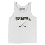 Pennsylvania Golf Men/Unisex Tank Top-White-Allegiant Goods Co. Vintage Sports Apparel