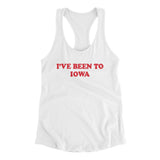 I've Been To Iowa Women's Racerback Tank-White-Allegiant Goods Co. Vintage Sports Apparel