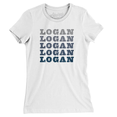 Logan Repeat Women's T-Shirt-White-Allegiant Goods Co. Vintage Sports Apparel