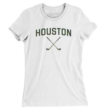 Houston Golf Women's T-Shirt-White-Allegiant Goods Co. Vintage Sports Apparel