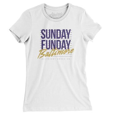 Sunday Funday Baltimore Women's T-Shirt-Allegiant Goods Co. Vintage Sports Apparel