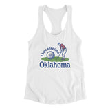 I Have A Tee Time In Oklahoma Women's Racerback Tank-White-Allegiant Goods Co. Vintage Sports Apparel