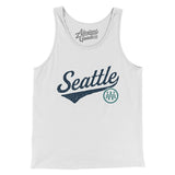 Seattle Vintage Script Men/Unisex Tank Top-Allegiant Goods Co. Vintage Sports Apparel