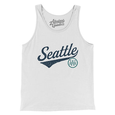 Seattle Vintage Script Men/Unisex Tank Top-Allegiant Goods Co. Vintage Sports Apparel
