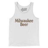 Milwaukee Beer Men/Unisex Tank Top-White-Allegiant Goods Co. Vintage Sports Apparel