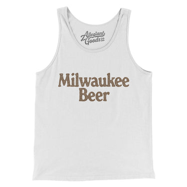 Milwaukee Beer Men/Unisex Tank Top-White-Allegiant Goods Co. Vintage Sports Apparel
