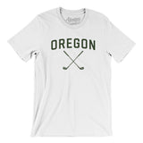 Oregon Golf Men/Unisex T-Shirt-White-Allegiant Goods Co. Vintage Sports Apparel