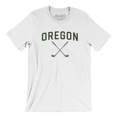Oregon Golf Men/Unisex T-Shirt-White-Allegiant Goods Co. Vintage Sports Apparel