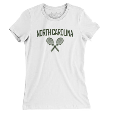North Carolina Tennis Women's T-Shirt-White-Allegiant Goods Co. Vintage Sports Apparel