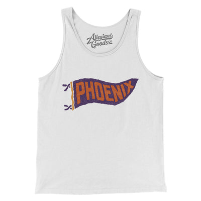 Phoenix Pennant Men/Unisex Tank Top-White-Allegiant Goods Co. Vintage Sports Apparel