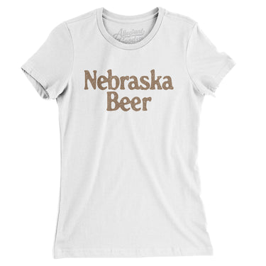 Nebraska Beer Women's T-Shirt-White-Allegiant Goods Co. Vintage Sports Apparel