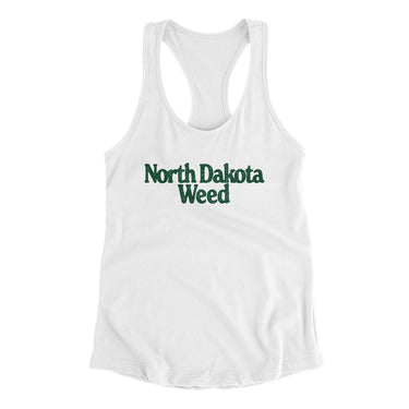 North Dakota Weed Women's Racerback Tank-Allegiant Goods Co. Vintage Sports Apparel