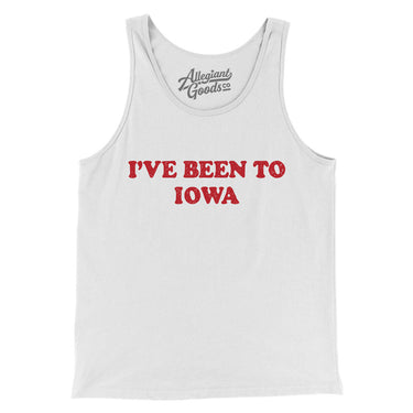 I've Been To Iowa Men/Unisex Tank Top-White-Allegiant Goods Co. Vintage Sports Apparel