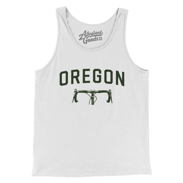 Oregon Cycling Men/Unisex Tank Top-White-Allegiant Goods Co. Vintage Sports Apparel