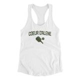 Coeur D'alene Pickleball Women's Racerback Tank-White-Allegiant Goods Co. Vintage Sports Apparel