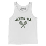 Jackson Hole Tennis Men/Unisex Tank Top-White-Allegiant Goods Co. Vintage Sports Apparel