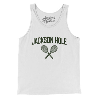 Jackson Hole Tennis Men/Unisex Tank Top-White-Allegiant Goods Co. Vintage Sports Apparel