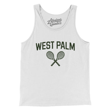 West Palm Tennis Men/Unisex Tank Top-White-Allegiant Goods Co. Vintage Sports Apparel