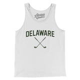 Delaware Golf Men/Unisex Tank Top-White-Allegiant Goods Co. Vintage Sports Apparel