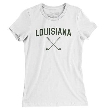 Louisiana Golf Women's T-Shirt-White-Allegiant Goods Co. Vintage Sports Apparel