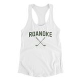Roanoke Golf Women's Racerback Tank-White-Allegiant Goods Co. Vintage Sports Apparel