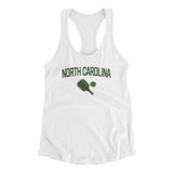 North Carolina Pickleball Women's Racerback Tank-White-Allegiant Goods Co. Vintage Sports Apparel