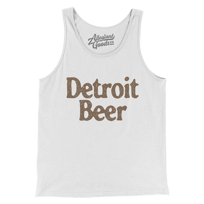 Detroit Beer Men/Unisex Tank Top-White-Allegiant Goods Co. Vintage Sports Apparel