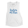 Indy's Number 1 Fan Women's Flowey Scoopneck Muscle Tank-White-Allegiant Goods Co. Vintage Sports Apparel