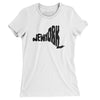 New York State Shape Text Women's T-Shirt-White-Allegiant Goods Co. Vintage Sports Apparel
