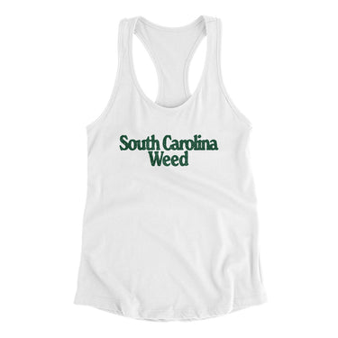 South Carolina Weed Women's Racerback Tank-Allegiant Goods Co. Vintage Sports Apparel