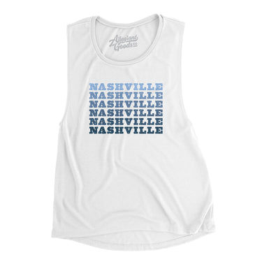 Nashville Repeat Women's Flowey Scoopneck Muscle Tank-Allegiant Goods Co. Vintage Sports Apparel