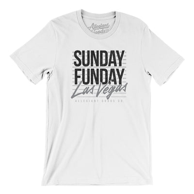 Sunday Funday Las Vegas Men/Unisex T-Shirt-White-Allegiant Goods Co. Vintage Sports Apparel