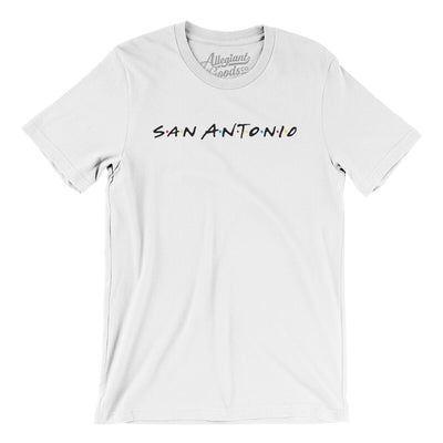San Antonio Friends Men/Unisex T-Shirt-White-Allegiant Goods Co. Vintage Sports Apparel