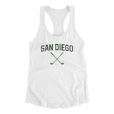 San Diego Golf Women's Racerback Tank-White-Allegiant Goods Co. Vintage Sports Apparel