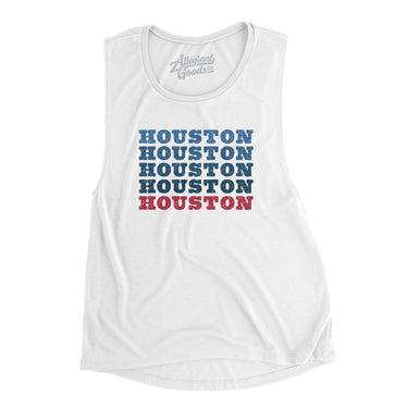 Houston Repeat Women's Flowey Scoopneck Muscle Tank-Allegiant Goods Co. Vintage Sports Apparel