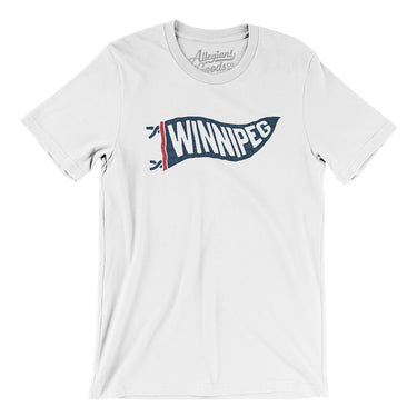 Winnipeg Pennant Men/Unisex T-Shirt-White-Allegiant Goods Co. Vintage Sports Apparel