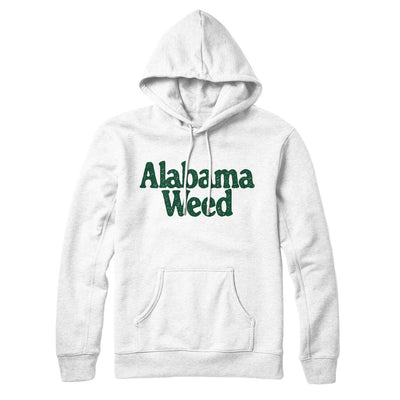 Alabama Weed Hoodie-White-Allegiant Goods Co. Vintage Sports Apparel