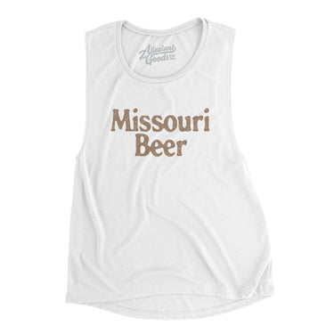 Missouri Beer Women's Flowey Scoopneck Muscle Tank-White-Allegiant Goods Co. Vintage Sports Apparel