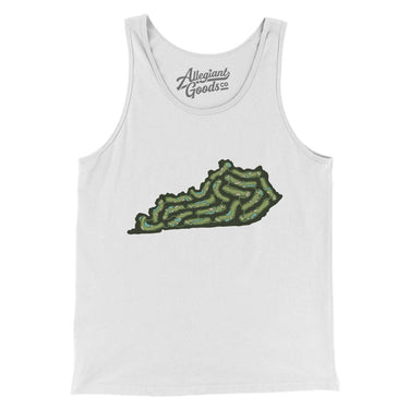 Kentucky Golf Course Men/Unisex Tank Top-White-Allegiant Goods Co. Vintage Sports Apparel