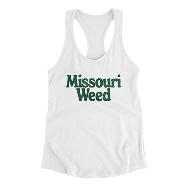 Missouri Weed Women's Racerback Tank-Allegiant Goods Co. Vintage Sports Apparel