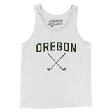 Oregon Golf Men/Unisex Tank Top-White-Allegiant Goods Co. Vintage Sports Apparel