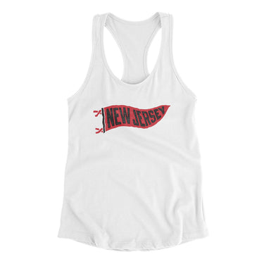 New Jersey Pennant Women's Racerback Tank-Allegiant Goods Co. Vintage Sports Apparel