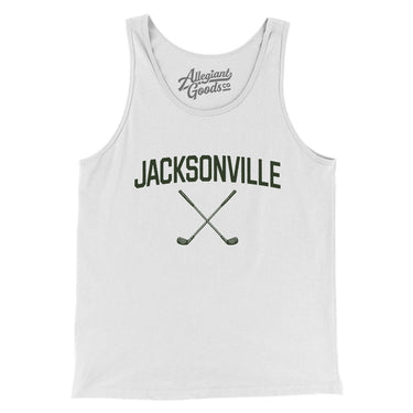 Jacksonville Golf Men/Unisex Tank Top-White-Allegiant Goods Co. Vintage Sports Apparel