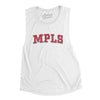 Mpls Varsity Women's Flowey Scoopneck Muscle Tank-White-Allegiant Goods Co. Vintage Sports Apparel