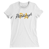 Pittsburgh Pa Overprinted Women's T-Shirt-White-Allegiant Goods Co. Vintage Sports Apparel
