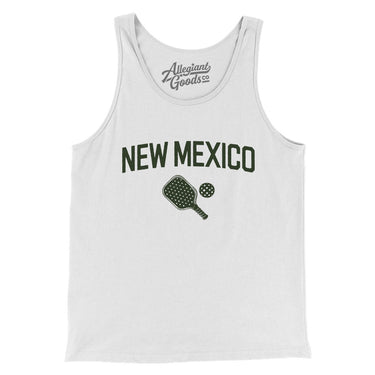 New Mexico Pickleball Men/Unisex Tank Top-White-Allegiant Goods Co. Vintage Sports Apparel