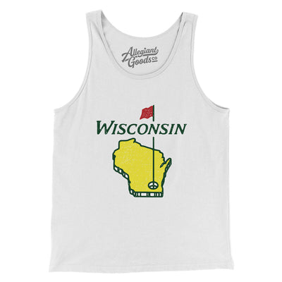 Wisconsin Golf Men/Unisex Tank Top-White-Allegiant Goods Co. Vintage Sports Apparel